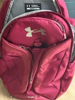 Under Armour burgundy Multi-Pocket Backpack